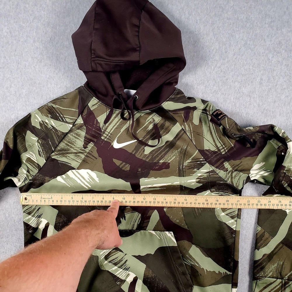 Nike Hoodie Mens Small Cascade Brushstroke Therma-Fit Fleece Pullover Sweatshirt - Picture 8 of 12